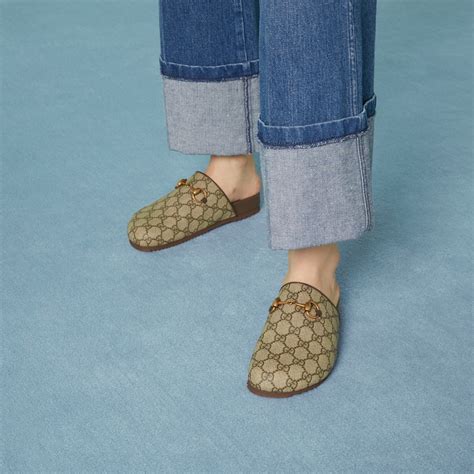 luisaviaroma gucci slippers|20mm gg supreme canvas slippers .